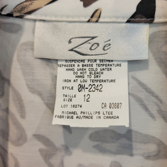 Zoe Stylish Leopard Print Short Jacket Made In Canada Size 12 Excellent - Picture 3 of 7